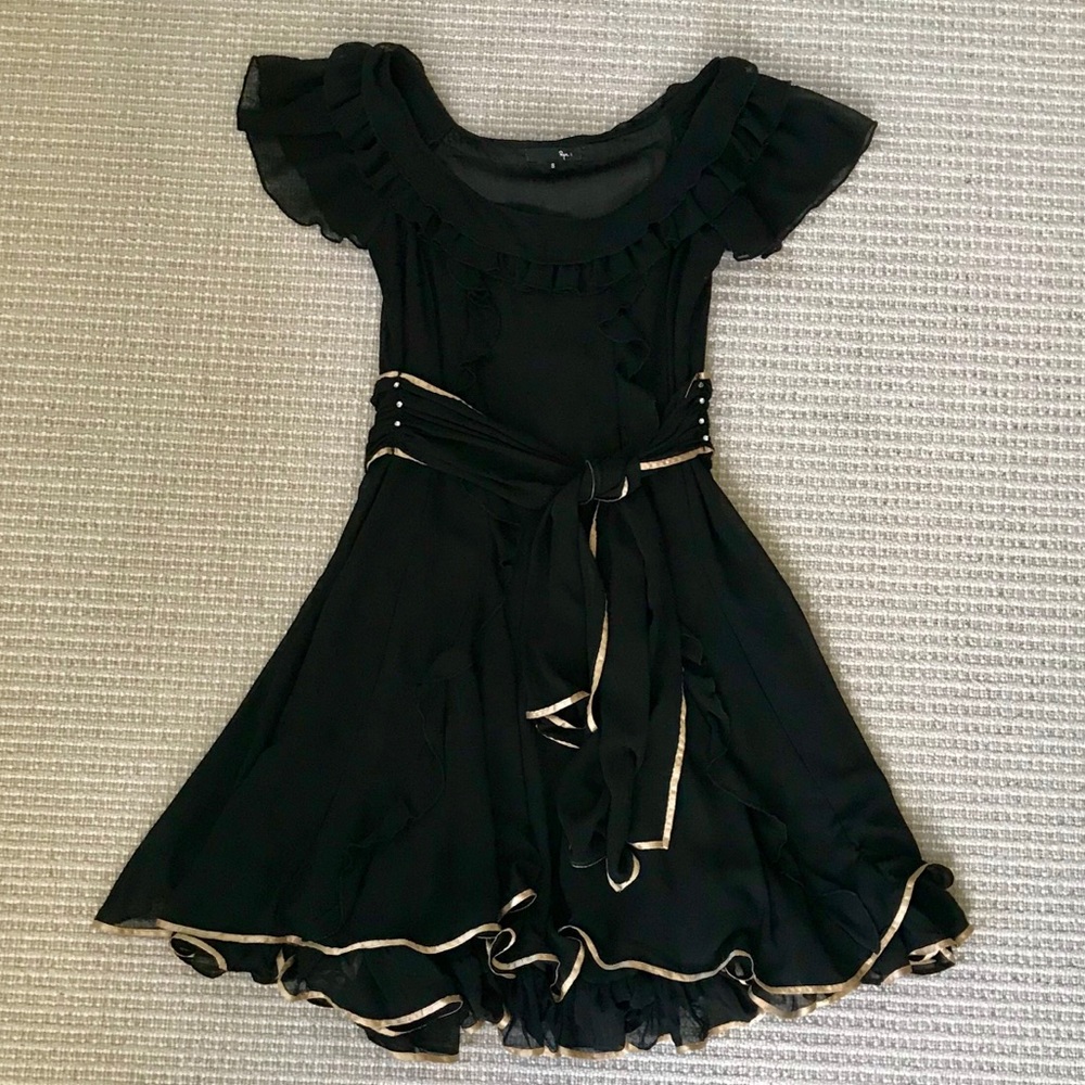 Black & Gold Evening Dress